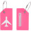 Silicone Luggage Tags Pink 5 Pack 2