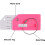 Silicone Luggage Tags Pink 5 Pack 3