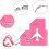 Silicone Luggage Tags Pink 5 Pack 4