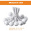 Adjustable Bungee Cords White 4 Inch 50 Pack 3