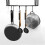 Kitchen hanging pot rack wall-mounted with chains and 3