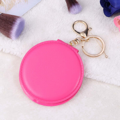 Mini Pocket Makeup Mirror Double-Sided PU Leather Compact 2