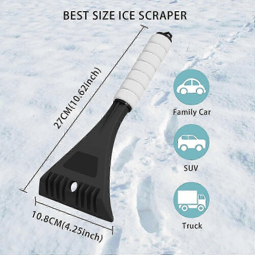 Car Ice Scraper, Car Windshield Snow Scraper, Heavy Duty Defroster Deicer for Windows, (Black) YVL 1