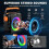 Draagbare karaoke - SVATV - MS80 - 2 draadloze microfoons - Bluetooth 5.0 - LED disco 5 effecten 3