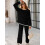 Conjunto feminino de suéter e calça pantalona (2 peças) 2