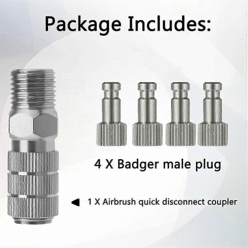 Airbrush Quick Coupler Quick Release Adapter Connecter Kit XKS 2