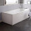 NES Home Square Single Ended Bath 1400 x 700 in White with Bath Legs 2