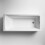 NES Home Square Single Ended Bath 1400 x 700 in White with Bath Legs 3