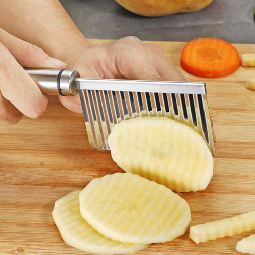 Chef's Companion Multipurpose Vegetable Slicer, Universal Standard-Sized: Simplify Your Cooking Routine with This Durable Rust-Resistant Crinkle 1