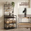 Homcom HOMCOM Freestanding Shelving Unit with 6 Hooks and Wine Rack, Black 6