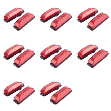 16 Stuks 24V 3,9Inch 3 LED Truck Trailer Rood Licht voor Achter LED Zijmarkeringslichten Klaring Indicator Lamp Waterdicht