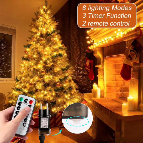 480 LED Christmas Tree Lights Ring for Trees 150-400 cm Festive White 1