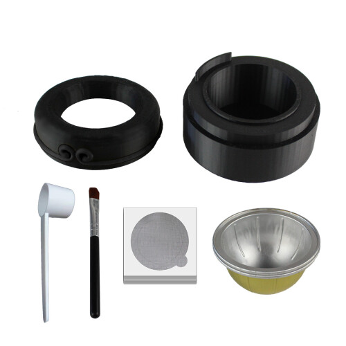 (C) Nespresso Vertuo Stainless Steel Reusable Coffee Capsule Large Capacity Refillable Filter Shell 1