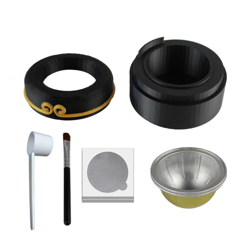 (B) Nespresso Vertuo Stainless Steel Reusable Coffee Capsule Large Capacity Refillable Filter Shell 2