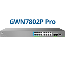 Grandstream GWN7802P PRO ? Enterprise Layer 2++ Managed Switch ? 16 Gigabit RJ45 (PoE/PoE+) + 2 Gigabit SFP+