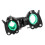 2X Bicycle Light Holder, Multifunctional Rotatable Flashlight Holder, Bicycle Headlight Holder Black+Green 2