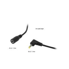 ALLNET Ersatznetzteil zbh. Hohlbuchse -> Hohlstecker Adapterkabel Verlängerung -> 4,0mm x 1,7mm 1,5m