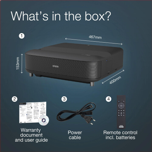 Epson Epson EH-LS650B 4K PRO UHD Ultra Short Throw Projector 2