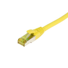 Patchkabel RJ45, CAT6A 500Mhz, 1.5m, gelb, S-STP(S/FTP), TPE/LSZH(Ultraflex), AWG26, mit CAT7 Rohkabel, Synergy 21