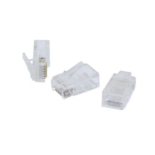 TP-Stecker TP, ungeschirmt, RJ-45, 100-Pack, für Flachkabel, Synergy 21,