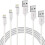 Lot de 3 câbles de charge Lightning certifiés MFi, câble de synchronisation USB durable et à charge rapide pour iPhone et iPad 2