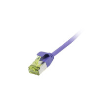 Patchkabel RJ45, CAT6A 500Mhz, 5m, lila, U/FTP, slimline rund d=3,8mm, TPE/LSZH(Superflex), AWG32, mit CAT7 Rohkabel, Synergy 21