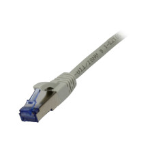 Patchkabel RJ45, CAT6A 500Mhz, 1.0m, grau, S-STP(S/FTP), Komponent getestet(GHMT certified), AWG26, Synergy 21