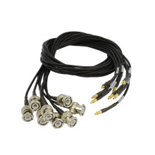 ALLDAQ zbh. ADQ-CR-MMCXM-BNCM-8x-1m / 8 x Koaxialkabel von MMCX-Stecker auf BNC-Stecker, Länge: 1m