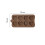 (Rectangular) Forma Silicon Chocolate Candy Mold 19x10cm Brown TopBazar Baking Decorating Tool 5
