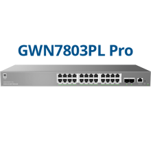 Grandstream GWN7803PL PRO ? Enterprise Layer 2++ Managed Switch ? 24 Gigabit RJ45 (PoE/PoE+) + 2 Gigabit SFP+