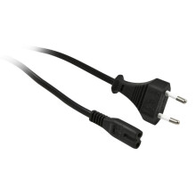 Netzkabel 230V Euro-Stecker/Euro8(C7)-Buchse, 1,8m, Black, Synergy 21, 250V/2.5A,