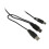 Kabel USB, A(St)2x => B(St),  1.0m, USB2.0,  schwarz, Synergy 21 1