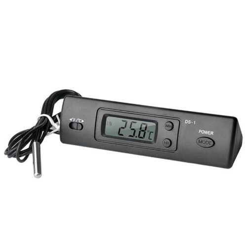 5X -1 Car Thermometer LCD Display C/F Clock Temperature Sensor Controller Indoor Outdoor Thermostat with Probe 2