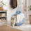 (Light Blue) Hooded Cat Litter Tray plus Filter & Scoop 6