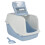 (Light Blue) Hooded Cat Litter Tray plus Filter & Scoop 7