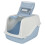 (Light Blue) Hooded Cat Litter Tray plus Filter & Scoop 9