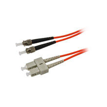 LWL-2-Faser-Patchk.  1.0mtr.ST-SC, 50/125um,OM2, AD=3mm, Synergy 21,