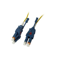 LWL-2-Faser-Patchk.  1,5mtr.LC-LC,  9/125um, OS2, Uniboot(drehbar), Push/Pull, AD=2mm, Synergy 21