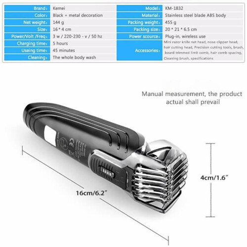 Recortadora de pelo eléctrica inalámbrica e impermeable 2