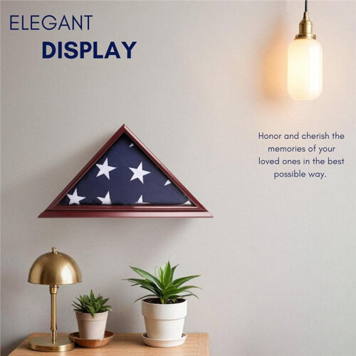 Flag Display Case , Solid Wood , Freestanding or Wall Mount 1