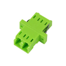 LWL-Kupplung,LC-Buchse/LC-Buchse, 50/125u Multimode OM5, lime Green, duplex, PVC, mit Flansch, Synergy 21,