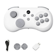 Y04 Draadloze Gamecontroller met Ontvanger voor /PC/ voor PS4 - Hall-Effect Joystick met 6 Knoppen, Arcade Gamepad, Wit