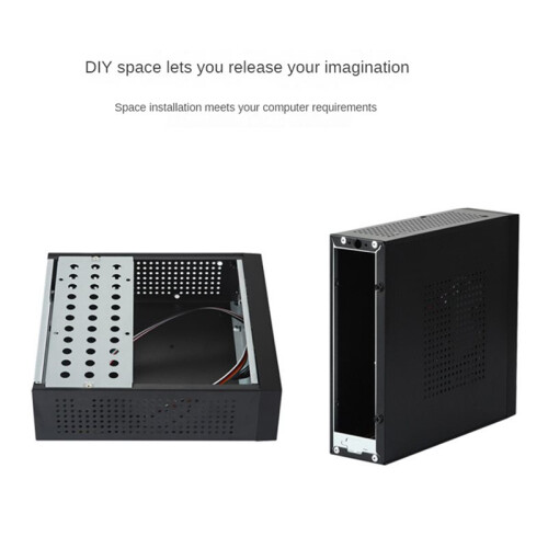 2X M06  Desktop Case -ITX PC Chassis Versatile and Efficient Industrial Control Case with Telescopic Foot Stand 1