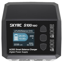 SKYRC S100neo Balance Charger, AC 100W& 200W Dual Input, Max 12A Charging Current B UK Plug