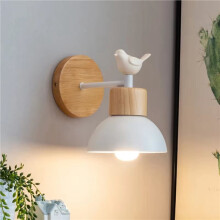 2X Applique Murale Nordique en Bois pour Salon, Chambre à Coucher, Bureau, Chambre D'Enfant, Couloir, Chevet, Décoration D'Intérieur A