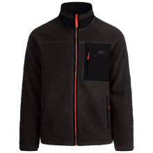 (XS, Charcoal) Trespass Mens Textured Fleece Jacket - Brookes