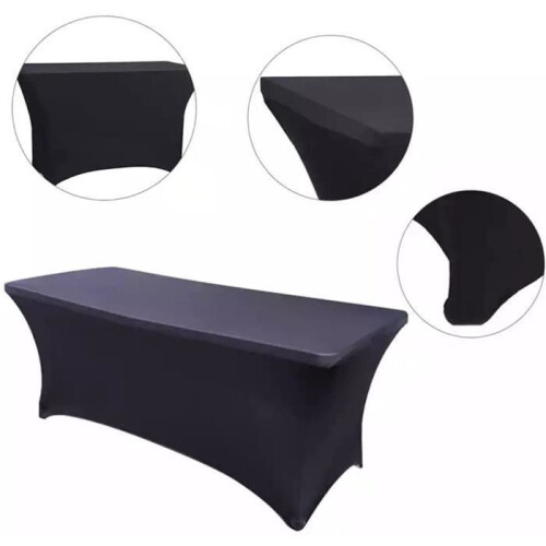 2 Pcs Extendable Table Cover Rectangular Dustproof Tablecloth 6 ft 183 cm Durable Protective Cover 1