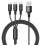 Universal 3 in 1 USB Charging Cable, 1.2 m, Black, Compatible with Apple and Android Devices 2