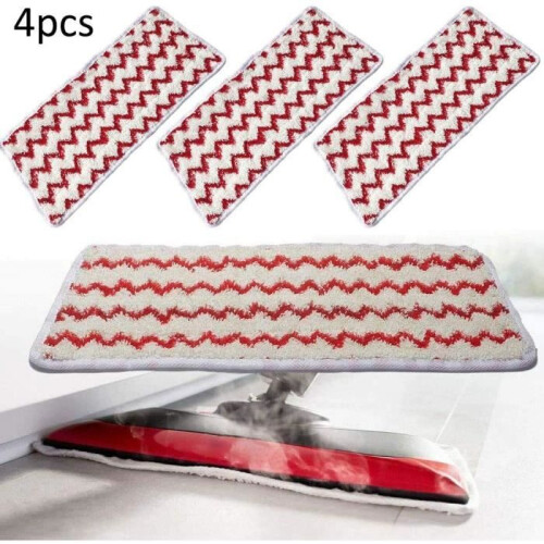 4 Microfiber Replacement Mop Pads for Steam Cleaner, Machine Washable, High Absorbency, Durable Cleaning Cloths 1