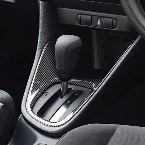 Car Central Control Gear Panel Cover Gearbox Panel Frame for  YARIS  Hatchback 2020 2021 Carbon Fiber Pattern 2